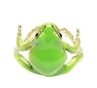 Bagues réglables en forme de grenouille - Bijoux amphibiens, accessoire sur le thème des animaux amusants | Pièce tendance de déclaration inspirée de la nature élégante, bijoux à bande ouverte Caprice