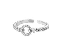 Bagues rondes en argent 925 pour les femmes dans le style élégant à la mode en argent bagues uniques personnalisé réglable bague bijoux cadeau