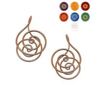 Bagues Spirales Reiki En Cuivre Pour La Méditation Et La Guérison Énergétique, Bagues Spirales Reiki En Cuivre, Un Cadeau D'une Importance Extraordinaire (2pcs)