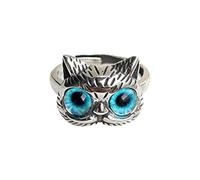 Bagues uniques en pierre œil de chat, bande en alliage réglable, bijoux élégants de tous les jours, parfaits pour son anniversaire ou son anniversaire, bagues à porter quotidien