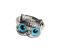 Bagues uniques en pierre œil de chat, bande en alliage réglable, bijoux élégants de tous les jours, parfaits pour son anniversaire ou son anniversaire, bagues étoiles à deux tons
