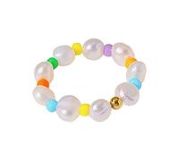 Bagues uniques fabriquées à la main avec perles d'eau douce - Élégantes bagues de mariage - Texture de perles - Convient pour un look tendance au quotidien, One Size, Comme décrit, Comme décrit.