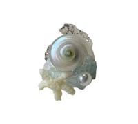 Bagues uniques faites à la main en forme de conque et d ' étoiles de mer, bijoux de taille réglable, accessoire de doigt pour les amoureux de la plage, cerceau sur le thème de fait à la main