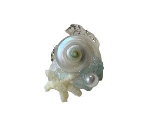 Bagues uniques faites à la main en forme de conque et d ' étoiles de mer, bijoux de taille réglable, accessoire de doigt pour les amoureux de la plage, cerceau sur le thème de fait à la main
