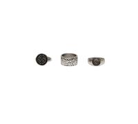 Urban Classics Universal Bijoux Skull Ring 3-Pack Silver S/M