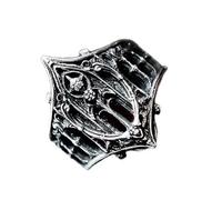 Bagues vintage esthétiques foncées de style gothique, bijoux robustes en Kirsite, taille adaptable pour femmes et hommes, événements spéciaux, bijoux gothiques pour femmes