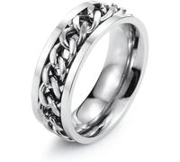 Bagues vintage simples et uniques en acier titane pour hommes, accessoires de bijoux tendance