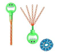 Baguette à bulles, 32 trous avec visage souriant, recharge 5 pointes, design de main, jouets à bulles en gros pour fêtes d'enfants