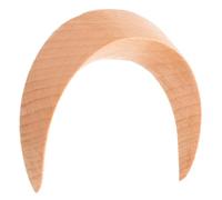 Baguette à Cheveux Lune en Bois Style Chinois Vintage Khaki | Maintien du Chignon, Bords Ronds et Lisses, Légère Fragrance, pour Coiffure Longue