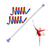Baguette à ruban Ruban en acier inoxydable, bâton de twirling dansant | Baguette De Danse À Ruban 53 Cm Pour Danseuses Femmes Débutantes Théâtre Parade Aérobic Entraînement