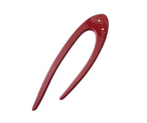 Baguette cheveux Bâtonnets à cheveux irréguliers en forme de U acétate épais, fourchette, petits pains, accessoires for, disque, épingle polyvalente, couvre-chef pour Femmes(Red)