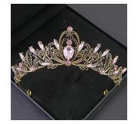 Baguette Cheveux Bridal Headwear Gold-Colour Women's Full Of Classical Temperament Wedding Crown Girl Birthday Dazzling Tiaras(Color-13)