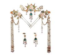 Baguette Cheveux Ensemble de bâtons à cheveux, diadèmes, coiffes, épingles à cheveux, fourchettes, bijoux vintage for femmes, pompons en perles et fleurs