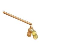 Baguette cheveux Épingle à cheveux chinoise en perles de jade et cacahuètes, accessoire for, épingle secouante, style cheongsam, tête cheval, jupe assortie pour Femmes(Color 02)