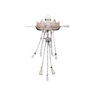 Baguette cheveux Épingle à cheveux en alliage, style palais chinois, couronne de phénix, pompon, accessoire coiffure luxueux et élégant for femme, inspirée des jupes Hanfu tête cheval pour Femmes