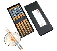 Baguette Chinoise En Bois Et Bambou Avec Motifs De Porcelaine Bleue Et Blanche Élégante Réutilisable Pour Repas Asiatiques Cuisine Japonaise Coréenne Vietnamienne Accessoire Durable