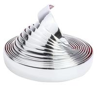 Baguette chromée autocollante de 6 à 50 mm de large - Décoration universelle anti-rayures for portières et vitres de voiture, camping-car, camion.(10mm*3m)