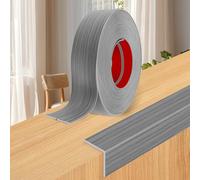 Baguette d’Angle PVC Cornière Moulure Murale Autocollante Protection Profilé Souple pour Bordure de carrelage Plafond (Bois Gris Clair, 4cm×3m)