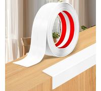 Baguette d’Angle PVC Cornière Moulure Murale Autocollante Protection Profilé Souple pour bordure de carrelage Plafond (Blanc brillant, 6cm×3m)