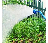 Baguette d'arrosage avec 1000 trous pour tuyau d'arrosage, corps en aluminium avec poignée en caoutchouc, vanne marche/arrêt de contrôle du pouce, compatible avec Quick Conn à 6 points