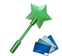 Baguette de carte de crédit - Fournitures de paiement imprimées en 3D pour cosplay | Léger avec motif étoile, porte-cartes pour raves, accessoire pour magiciens, outil de paiement de fête pour