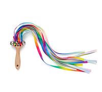 Baguette de cerf-volant à main pour bébé - Reconnaissance des couleurs - Ruban imprimé sensoriel - Hochet de douche pour bébé