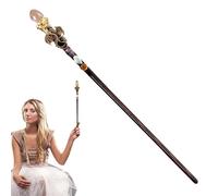 Baguette de cristal - Baguette en cristal naturel, bâton en bois fait à la main | Pointe en pierre précieuse polie avec base en bois, accessoire de costume fantaisie pour fêtes, événements - 30 cm de