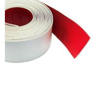 Baguette de fenêtre blanche - Largeur : 50 mm - 3 m - Barre plate - Profilé de finition - En plastique - Moulure décorative - Protection des bords - Protection murale - Profil de transition - Bandes