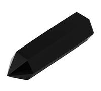 Baguette de Guérison à Pointe de Pierre Hexagonale en Obsidienne Noire Naturelle pour la Fabrication de Bijoux ou de Cadeaux, en Obsidienne Naturelle - 6 * 1,5 Cm, Baguette en Pierre Noire