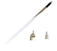 Baguette de nettoyage portable pour radiateur, outil de nettoyage de radiateur, tige de 60 cm, joint de connecteur rapide, outil de nettoyage de gouttière en acier inoxydable (A)