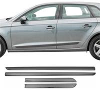 Baguette de protection de porte Baguette de porte latérale pour Peugeot 508 2010-2018 Chrome Acier Foncé 4x