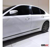 Baguette de protection de porte latérale pour Peugeot 508 2010-2018 Alu Noir 4x