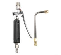 Baguette de pulvérisation en acier inoxydable à connexion rapide 1/4 pour nettoyeur haute pression Outils de jardin avec poignée de verrouillage pour une décharge continue de l'eau (17 cm à 90 °)