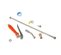 Baguette de pulvérisation en acier inoxydable avec raccords ardillons en laiton, buse réglable à 3 modes, tige d'extension rétractable pour nettoyage de voiture, jardin, agriculture, valve d'arrêt