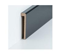 Baguette de recouvrement de carrelage Jusqu'à 85 mm de H 19 x 96 x 2500 mm MDF noir by PROVISTON