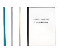 Exacompta Baguette à relier Serodo, noir 6mm Lot de 25