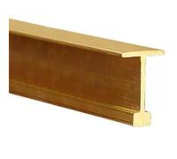 Baguette de seuil de porte en T en laiton - 100 cm - Bande de transition plate pour revêtement de planche en vinyle durable ou couvre-joint ou bande de séparation
