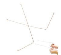 Baguette de Sourcier en Cuivre Pur - Baguette de Radiesthésie Professionnelle avec Double Perle pour Détection d'Eau, Recherche de Trésors et Énergie - Instrument Divinatoire Haute Précision