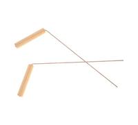 Baguette de Sourcier en Métal 2 Pièces, Cuivre et Bois, Outil | Portable et Léger, Design Unique, pour Activités D’exploration et Séances de Radiesthésie