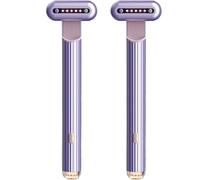 Baguette de thérapie à la lumière rouge for le visage et le cou - Appareil de beauté avec massage, outil de raffermissement de la peau stimulant le collagène(Purple(3Pcs))