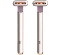 Baguette de thérapie à la lumière rouge for le visage et le cou | Appareil de beauté, masseur et chaleur | Réduction des rides, raffermissement de la peau(Gold(2Pcs))