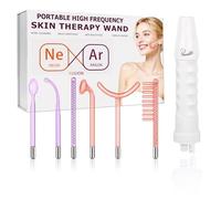 Baguette de thérapie de la peau - Machine de thérapie de la peau portable avec 6 tubes en verre - Clarifiant - Raffermissement de la peau et de l'éclat - Réduction des rides