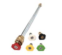 Baguette d'eau haute pression, tige d'extension pour nettoyeur haute pression | Fixation de buse de tige de nettoyeur haute pression 4000PSI - Avec 5 embouts de buse, fixation de buse de tige de netto