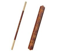 Baguette en Bois Brun, Bâton de Guérison Artisanal Avec Accents Dorés, Cannes Décoratives de Luxe pour Cosplay et Fêtes, pour Hommes et Femmes