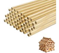 Baguette en bois naturel pour DIY - 60 pièces, 25 cm x 3 mm, idéale pour vos projets créatifs, facile à couper et à peindre, matériaux durables et polyvalents, parfaits pour modélisme, décoration