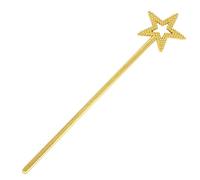 Baguette étoile de 35 cm pour enfants, princesse, ange, fée magique pour Halloween, Noël, cosplay, fête, doré, taille unique