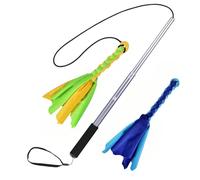 Baguette extensible pour chien et chiot - Flexible et pratique - Jouet de pêche multifonction rétractable pour entraînement en intérieur - Nettoyage des dents - Pour chats et chiens