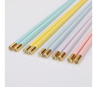 Baguette fibre de verre Réutilisables Baguettes Chinoises Japonaise De luxe Inox Une variété de styles est propice à l'utilisation de repas fractionnés Prêt pour le lave-vaisselle（5 couleurs）