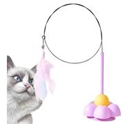 Baguette interactive à plumes pour chat, jouet à ressort avec super ventouse, fil d'acier flexible pour chat, jouet pour jouer, exercice, mâcher, chats d'intérieur