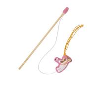 Baguette jouet pour chat - Baguette de jouet en peluche | Lunettes de Teaser & Poignée en bois interactive, accessoire pour animaux de compagnie, entraînement de trente cinq pouces de